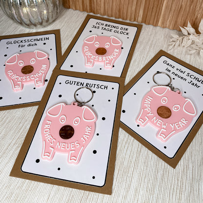 Schwein Glücksbringer & Schlüsselanhänger * mit PDF Druckvorlage * Bundle * STL + 3MF 3D Druckdatei