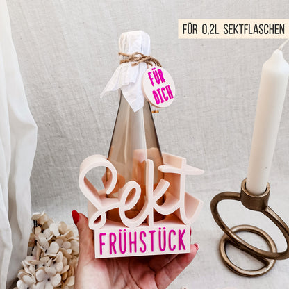 Sekt Sektflaschen Halter * 0,2l Mini Sekt Flasche * Bundle * STL + 3MF 3D Druckdatei