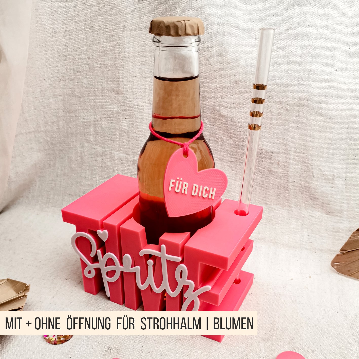 Spritz Time Aperitiv Halter * 0,2l Aperitivo Flasche * Bundle * STL + 3MF 3D Druckdatei