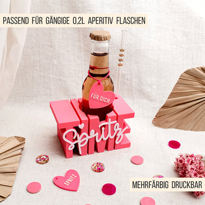 Spritz Time Aperitiv Halter * 0,2l Aperitivo Flasche * Bundle * STL + 3MF 3D Druckdatei