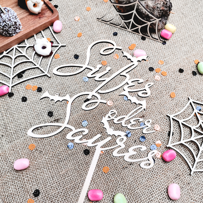 Cake Topper Halloween * Süßes oder Saures & Fledermäuse * Bundle * SVG Laserdatei