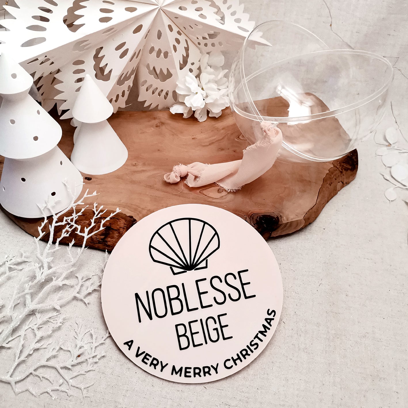 3D Acryl Weihnachtskugel XL * personalisiert mit Ihrem Firmenlogo & Text