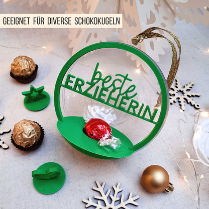 Acryl Kugel Einleger Schokokugel * Geschenk für Erzieher | Lehrer | Pädagogen * Bunlde * STL + 3MF 3D Druckdatei