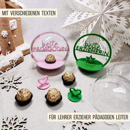 Acryl Kugel Einleger Schokokugel * Geschenk für Erzieher | Lehrer | Pädagogen * Bunlde * STL + 3MF 3D Druckdatei