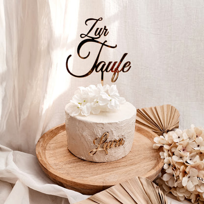 Cake Topper Zur Taufe & Kreuz & Name * Set personalisiert mit einem Namen