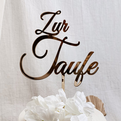 Cake Topper Zur Taufe & Kreuz & Name * Set personalisiert mit einem Namen