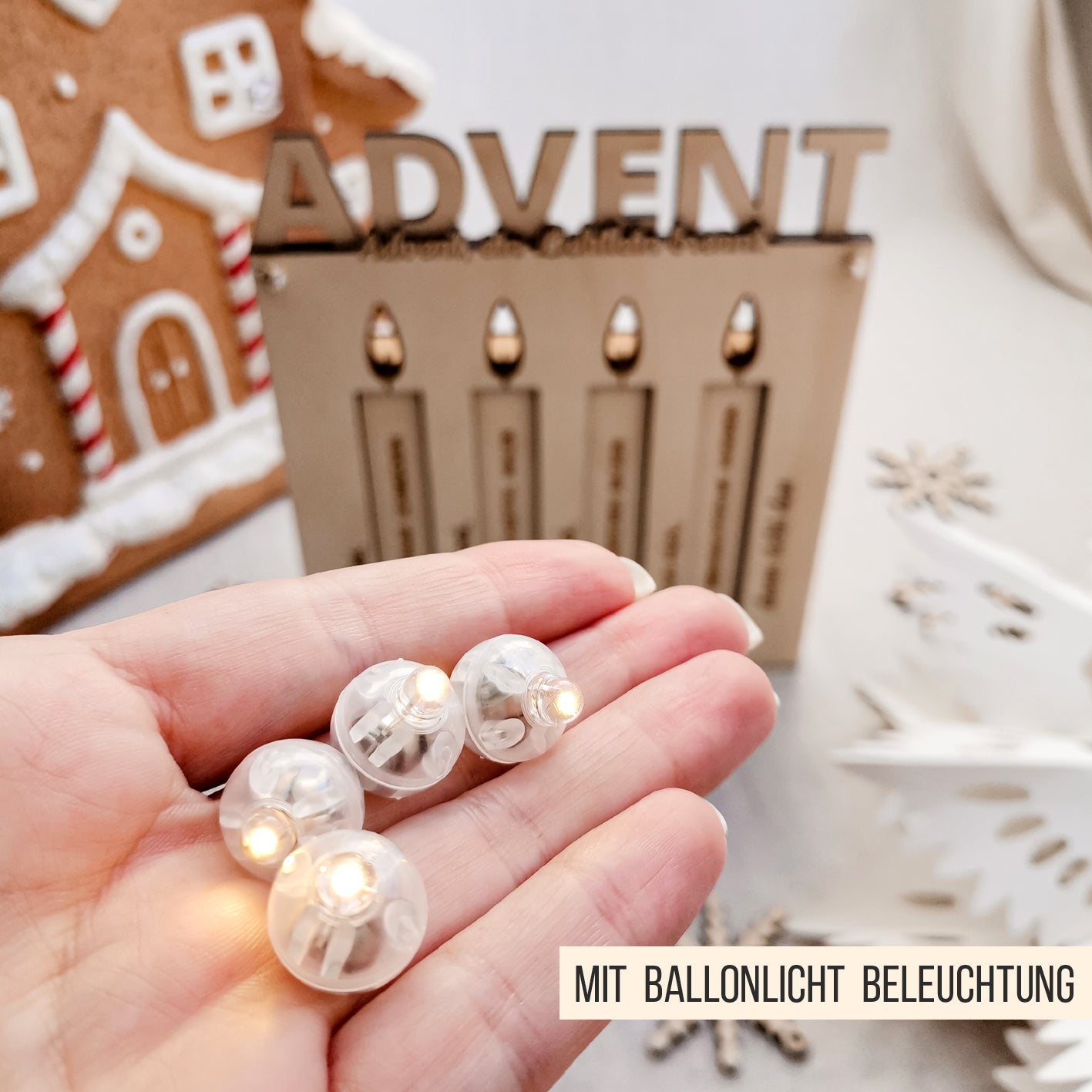 Adventskalender mit 4 Schokoriegel Kerzen * beleuchteter moderner Adventskranz & Advent Aktivitäten * Bundle * SVG Laserdatei