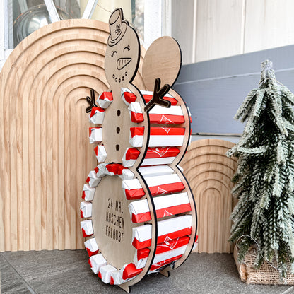 Adventskalender Schneemann für orange-weisse Schokoriegel * 3mm | 4mm | 6mm * Bundle * SVG Laserdatei