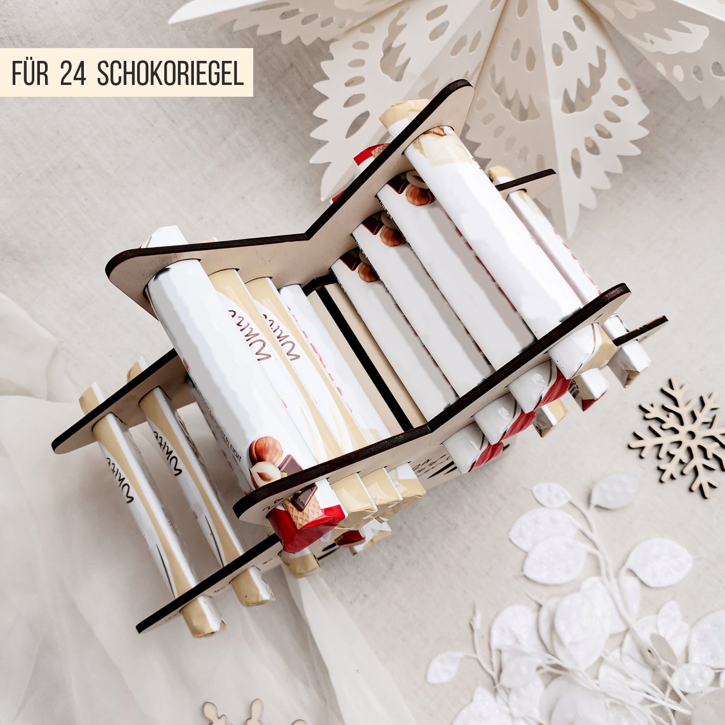 Adventskalender Stern für Praline Schokoriegel * 3mm | 4mm | 6mm * Bundle * SVG Laserdatei