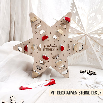 Adventskalender Stern für Praline Schokoriegel * 3mm | 4mm | 6mm * Bundle * SVG Laserdatei