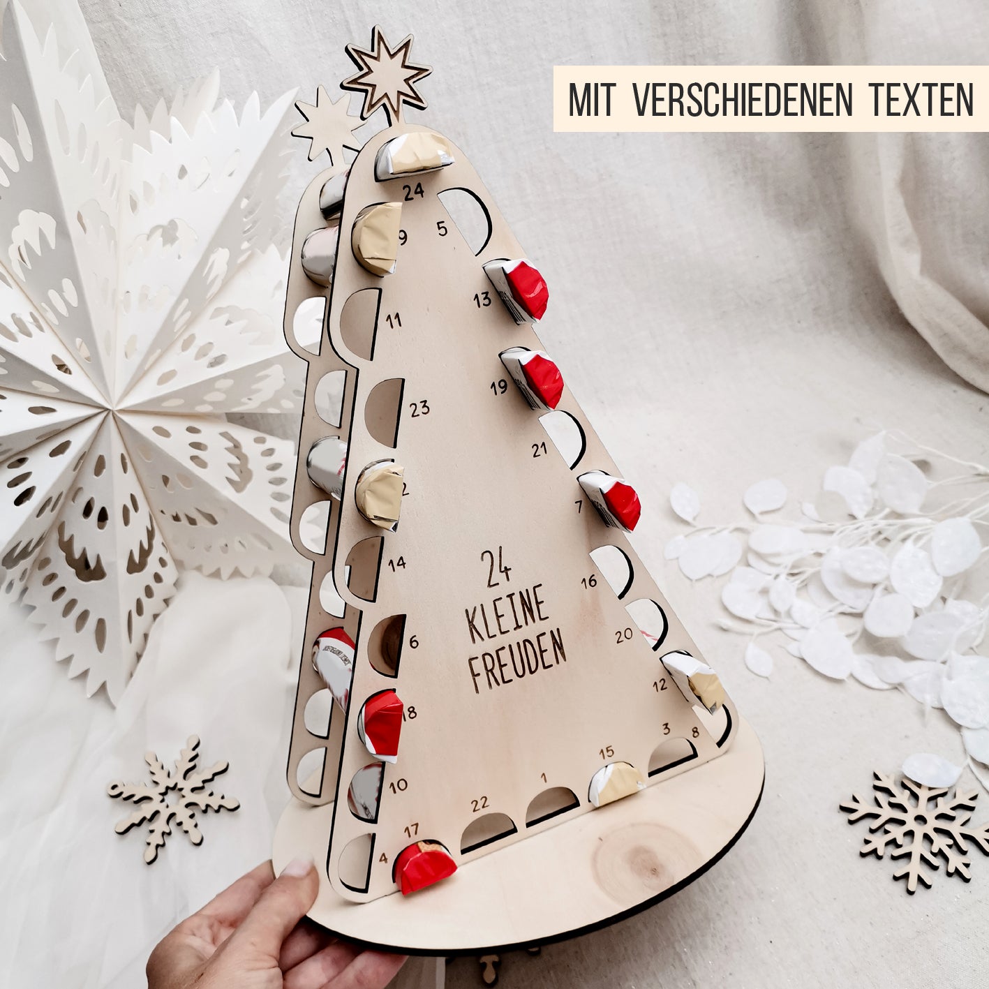 Adventskalender Weihnachtsbaum für Praline Schokoriegel * 3mm | 4mm | 6mm * Bundle * SVG Laserdatei