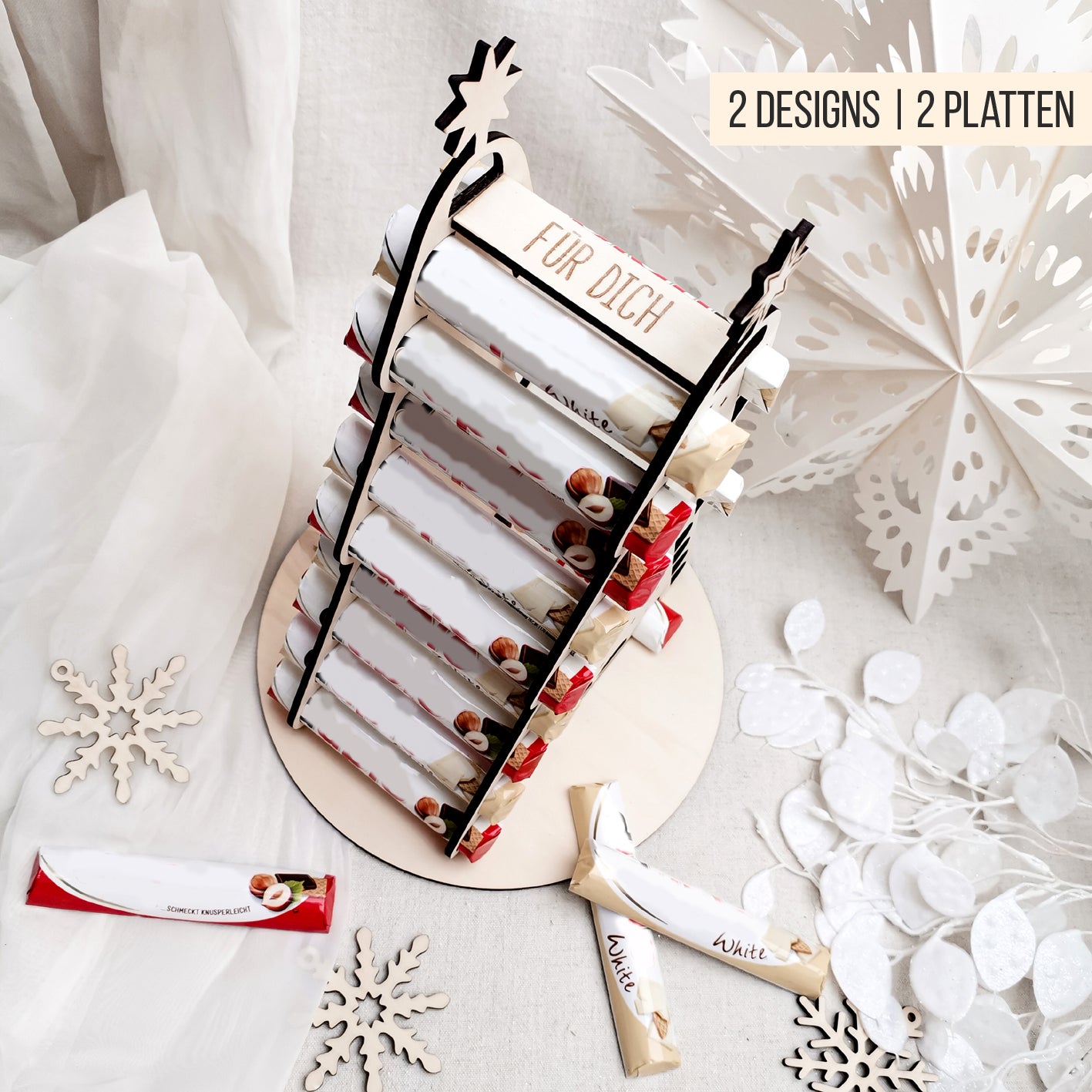 Adventskalender Weihnachtsbaum für Praline Schokoriegel * 3mm | 4mm | 6mm * Bundle * SVG Laserdatei