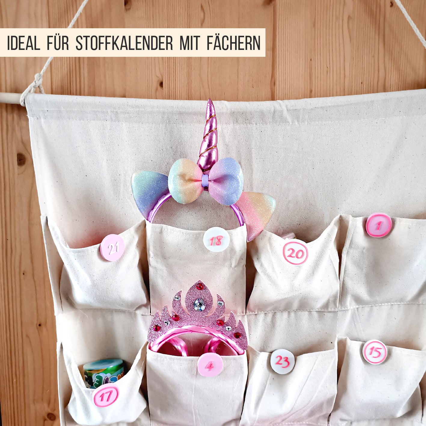 Adventskalender Zahlen mit Clip * Zahlen Set von 1 bis 24 | 25 * Bundle * STL + 3MF 3D Druckdatei