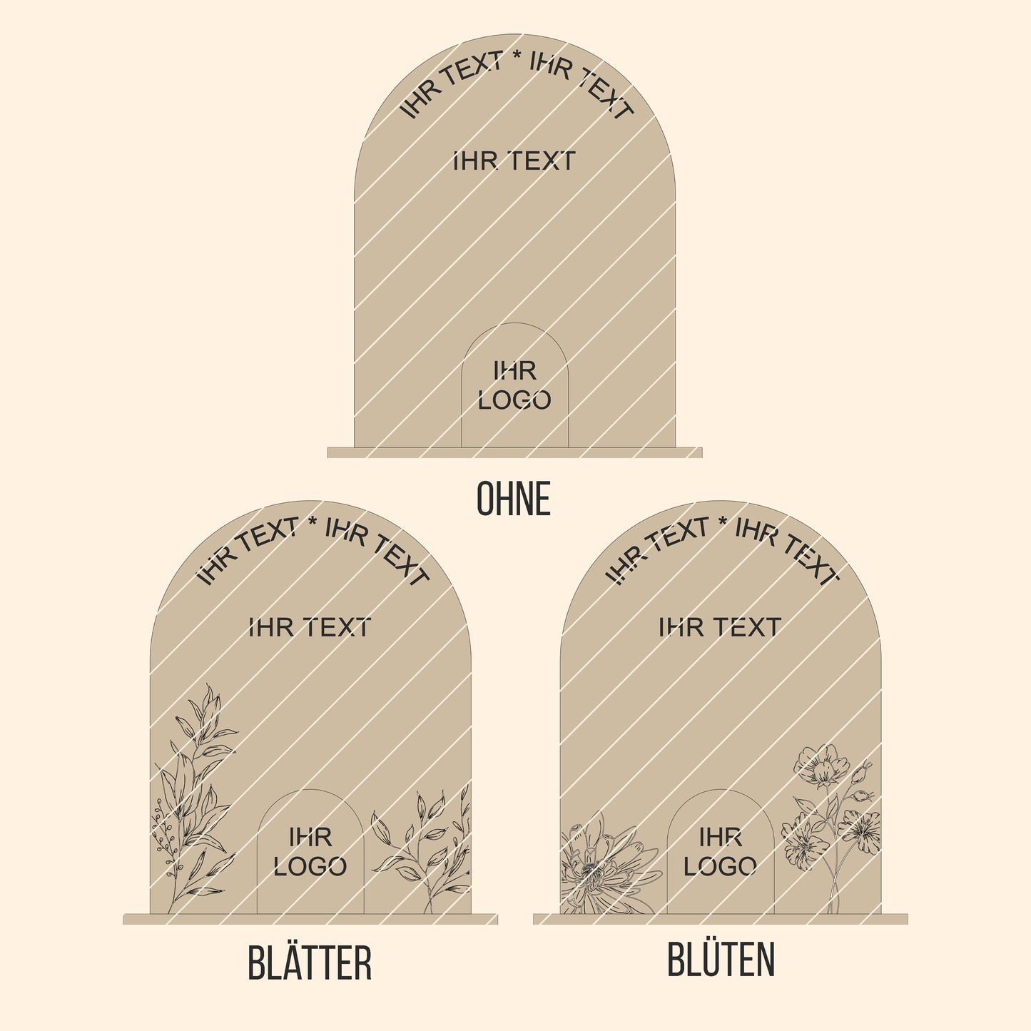 Aufsteller für Karten | Flyer DIN A6 Format * Personalisiert mit Firmenlogo & Text