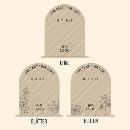 Aufsteller für Karten | Flyer DIN A6 Format * Personalisiert mit Firmenlogo & Text