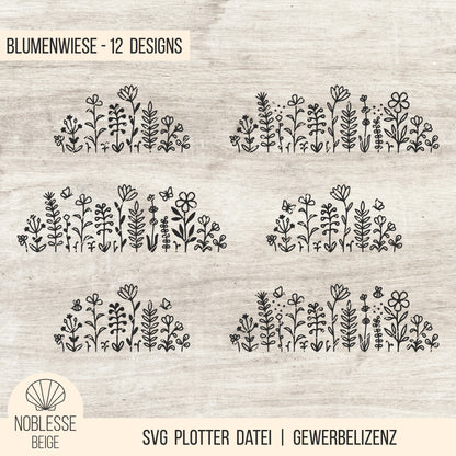 Blumenwiese | Wildblumen * Bundle * SVG Plotterdatei