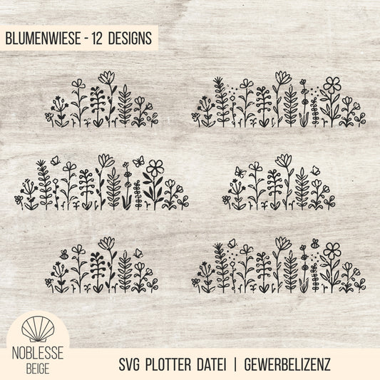 Blumenwiese | Wildblumen * Bundle * SVG Plotterdatei