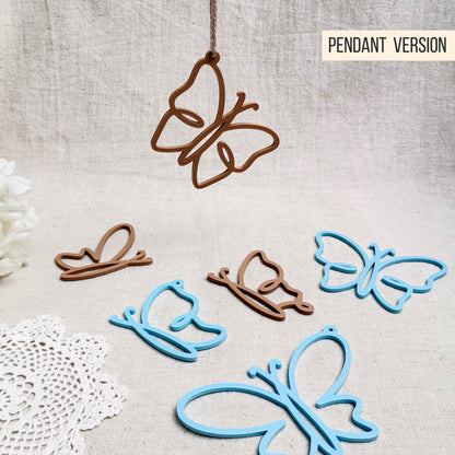 Schmetterlinge * Bundle * Line Art | Anhänger * 3D Druckdatei