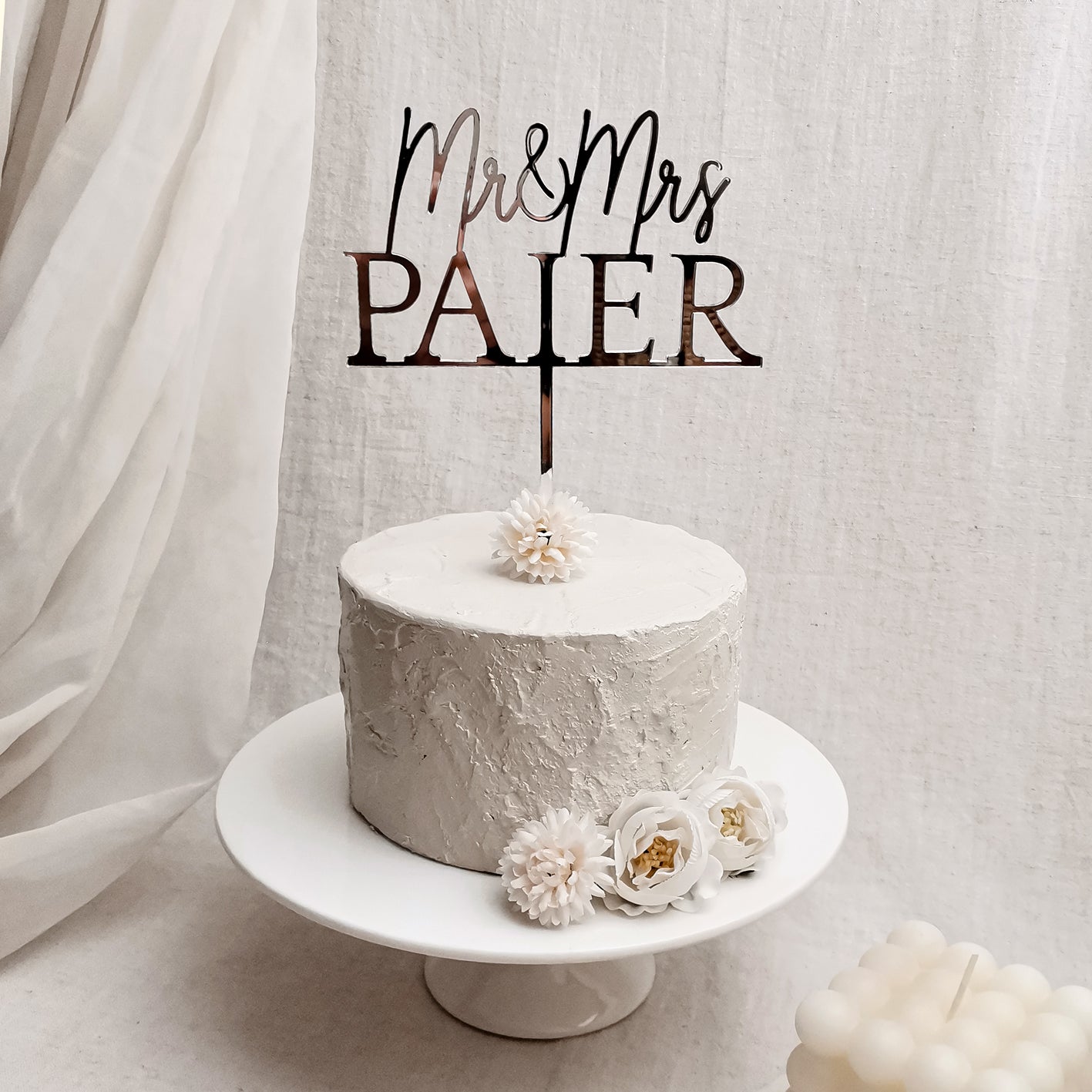 Cake Topper Hochzeit Mr & Mrs * personalisiert mit Familiennamen