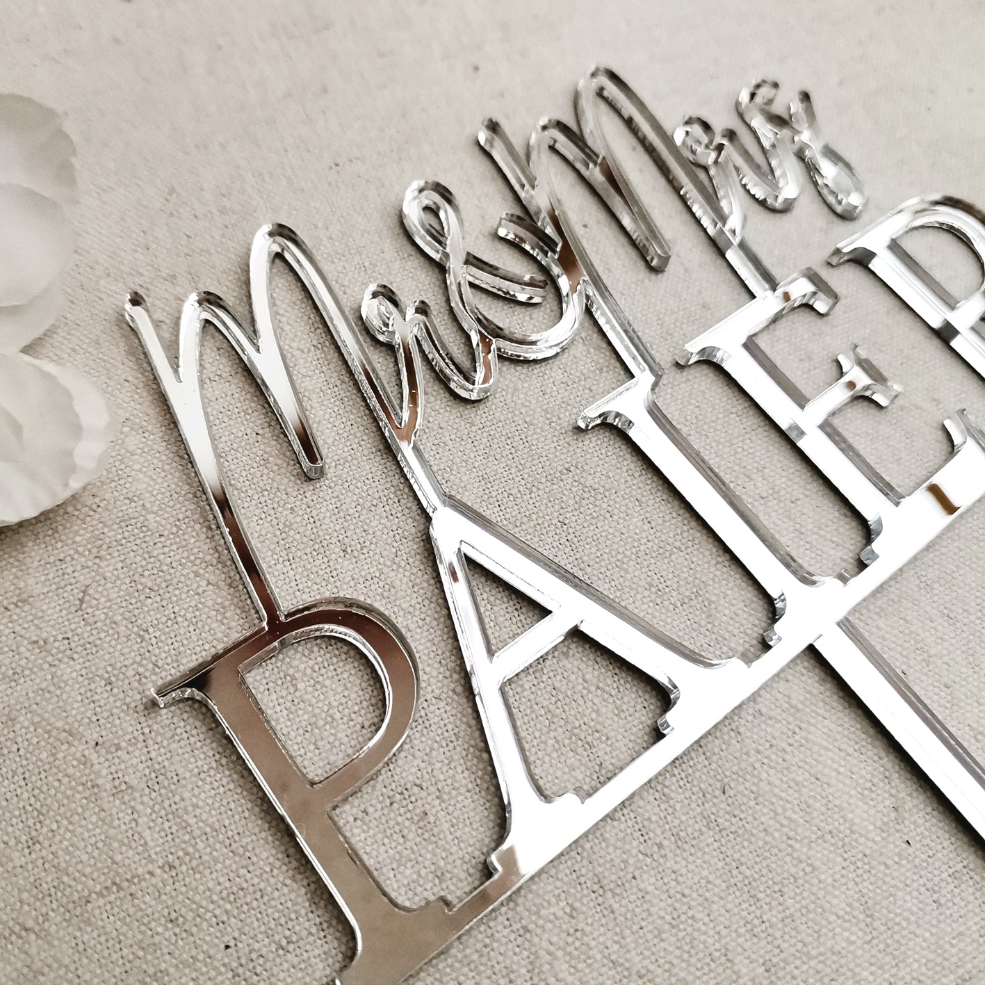 Cake Topper Hochzeit Mr & Mrs * personalisiert mit Familiennamen