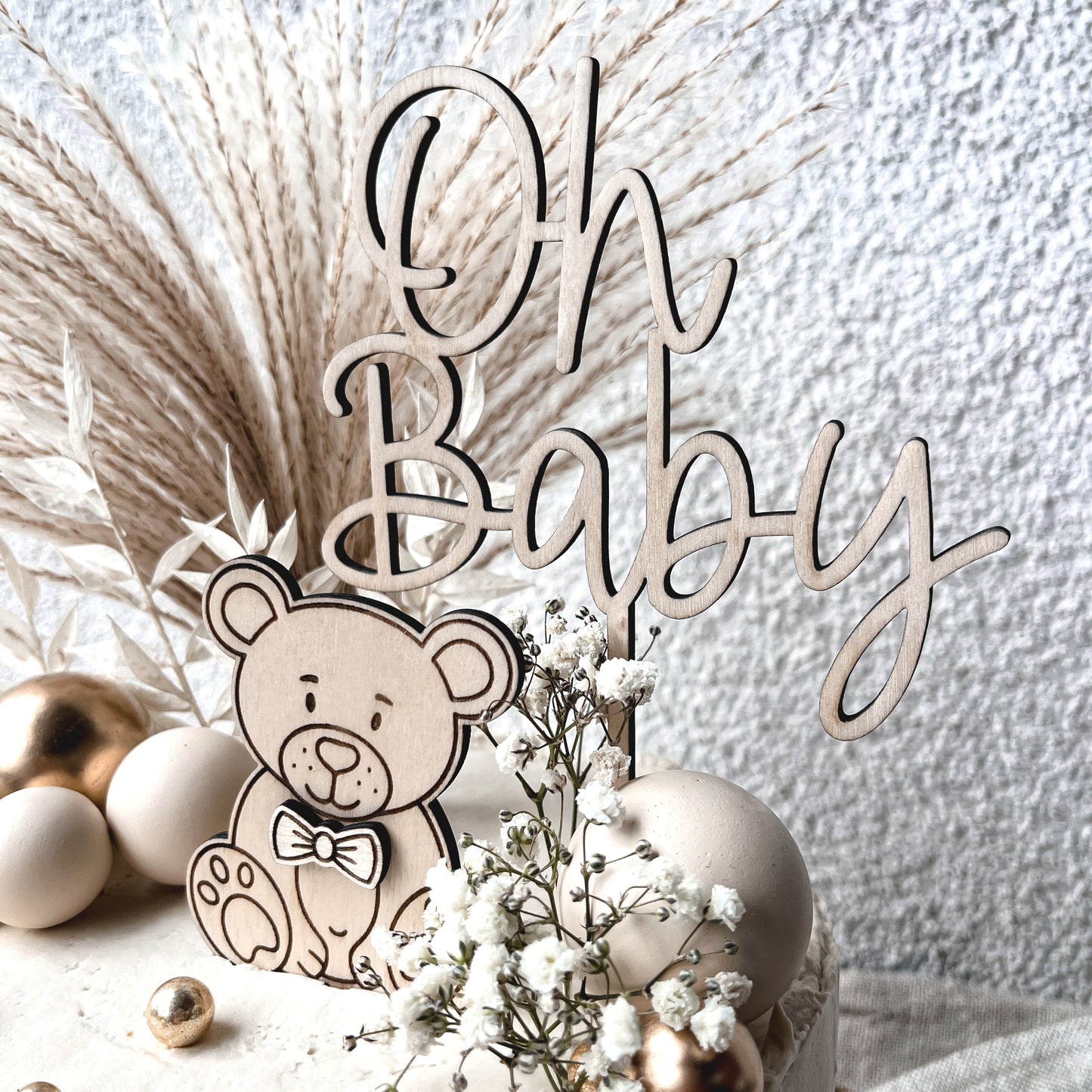 Cake Topper * Oh Baby * Holz | Acryl