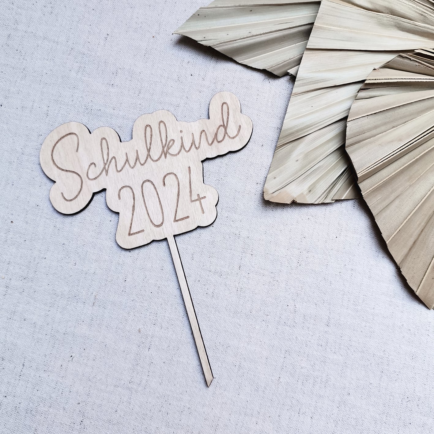 Cake Topper * Schulkind & Schuljahr * Personalisiert mit Namen * Holz