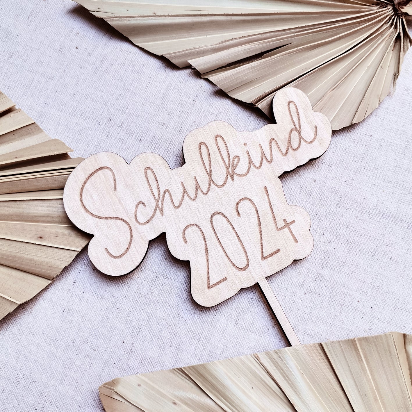 Cake Topper * Schulkind & Schuljahr * Personalisiert mit Namen * Holz