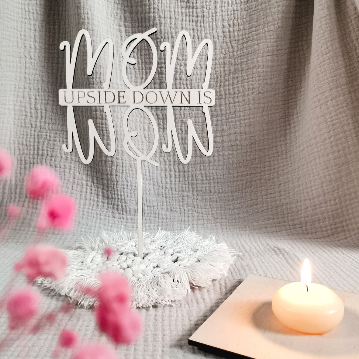 Cake Topper * MOM is WOW * Personalisiert mit Wunschtext