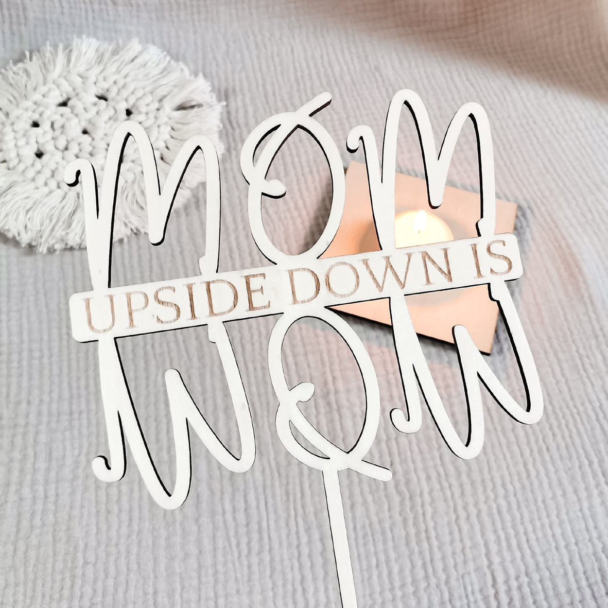 Cake Topper * MOM is WOW * Personalisiert mit Wunschtext