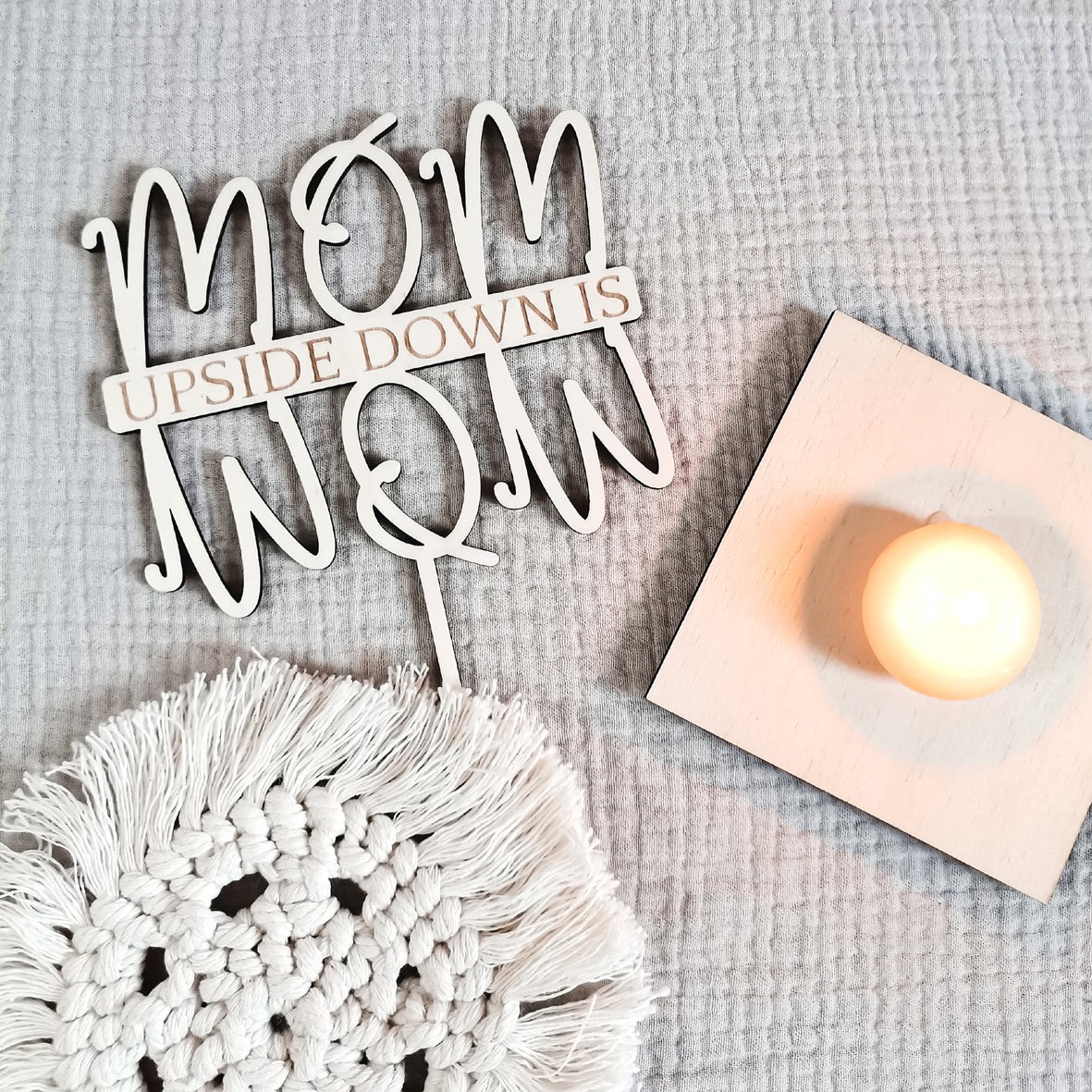 Cake Topper * MOM is WOW * Personalisiert mit Wunschtext