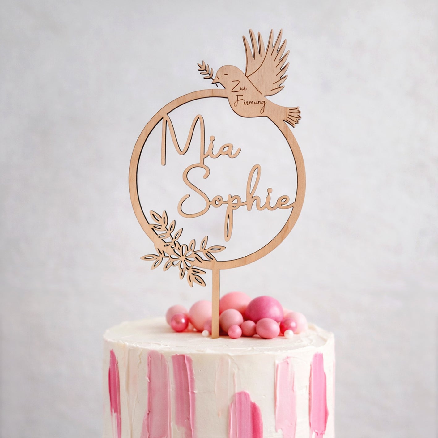 Cake Topper Taube * personalisiert mit einem Namen & Anlass