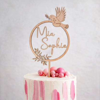 Cake Topper Taube * personalisiert mit einem Namen & Anlass