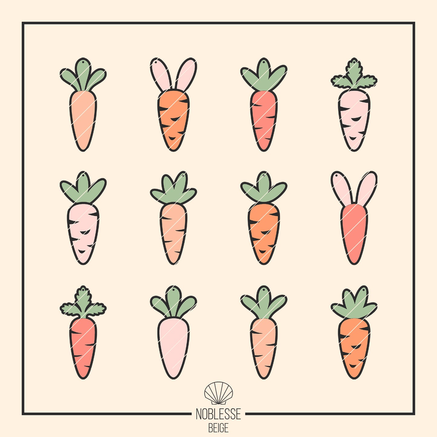 Karotten Anhänger Namensschild * personalisierbare Osterkarotte * Bundle * SVG Laserdatei + Plotterdatei
