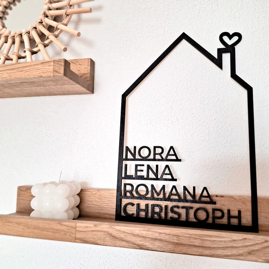 Loop Haus mit Vornamen * Kranz personalisiert mit mehreren Namen