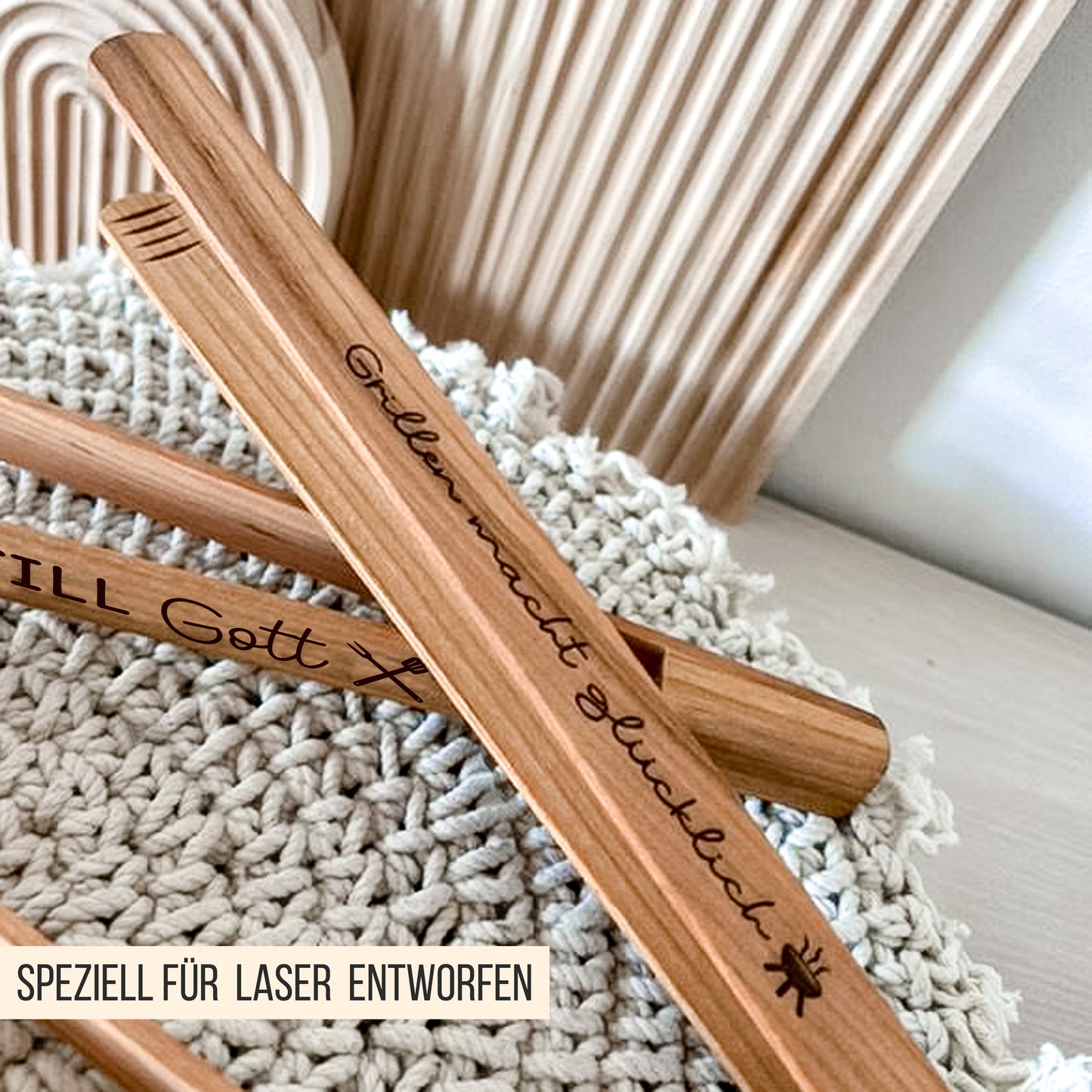 Grillzange Sprüche #1 * für Papa | Opa | Onkel * Bundle mit 15 Gravuren + BBQ Griller Icons * personalisierbar * SVG Laserdatei + Plotterdatei