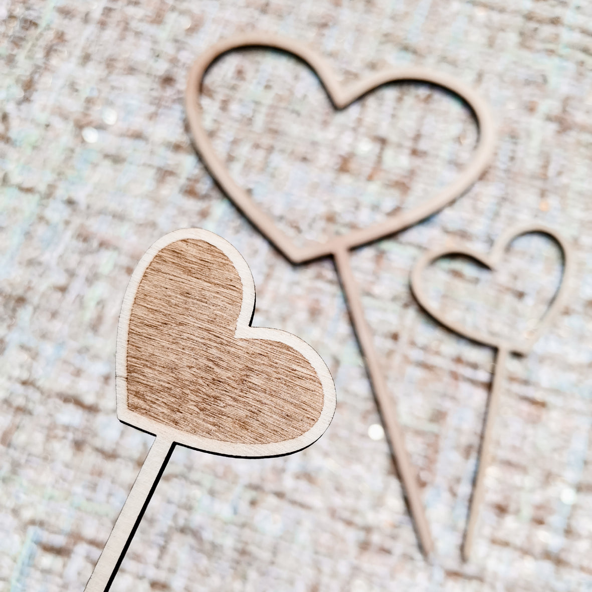 Cake Topper * Herz Lovely Upset * Holz | Acryl