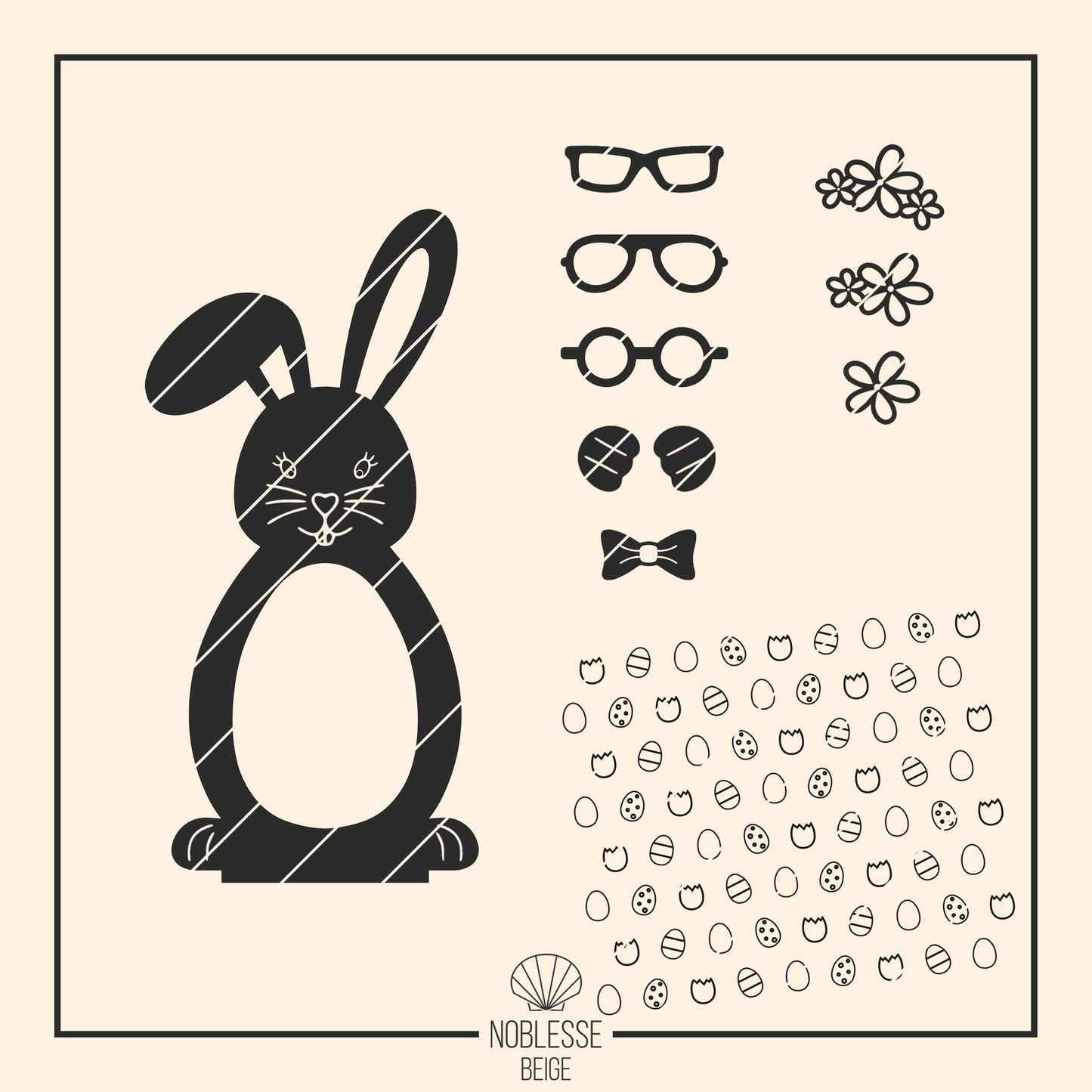 Osterhase Halter für Schokolade-Ei * personalisierbar * 3mm | 4mm * Bundle mit 3D Zubehör * SVG Laserdatei