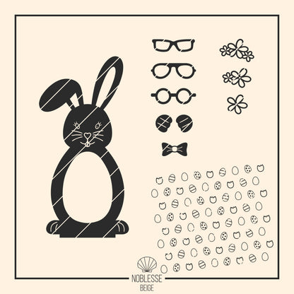 Osterhase Halter für Schokolade-Ei * personalisierbar * 3mm | 4mm * Bundle mit 3D Zubehör * SVG Laserdatei