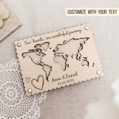 Karte Weltkarte für Geldgeschenk * Hochzeitsgeschenk * Bundle * SVG Laserdatei