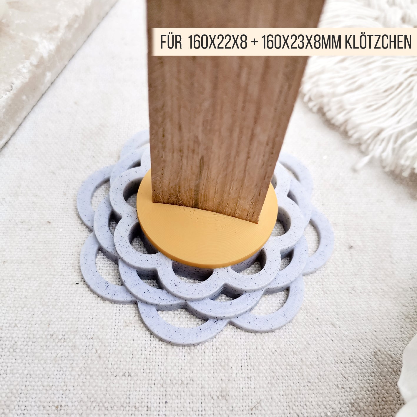 Blumen-Halter für Klötzchen * Vertikaler Klötzchen Aufsteller * STL + 3MF 3D Druckdatei