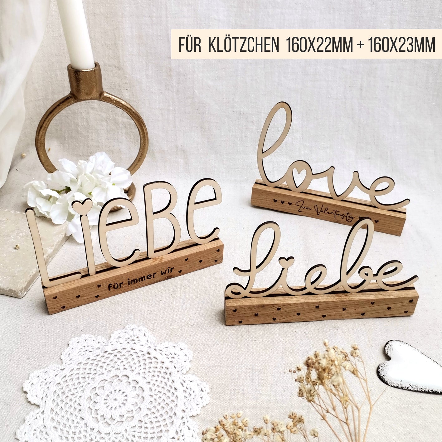 LIEBE LOVE * Klötzchen Motiv * Bundle mit Klötzchen Gravuren * SVG Laserdatei