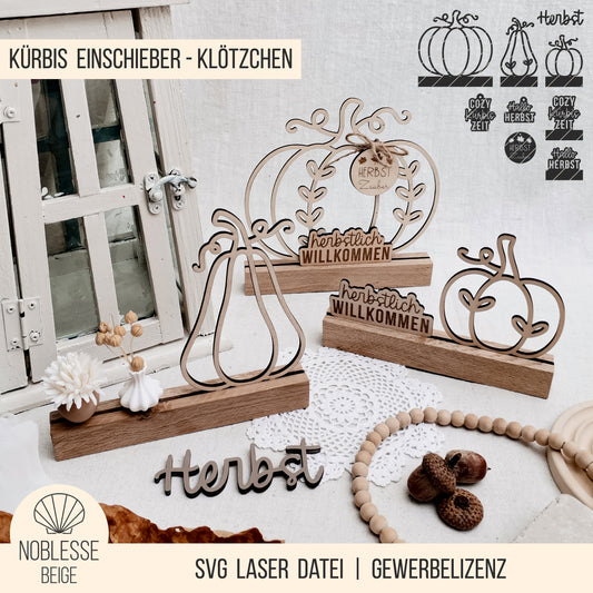 Kürbisse * Klötzchen Motiv * Bundle * SVG Laserdatei