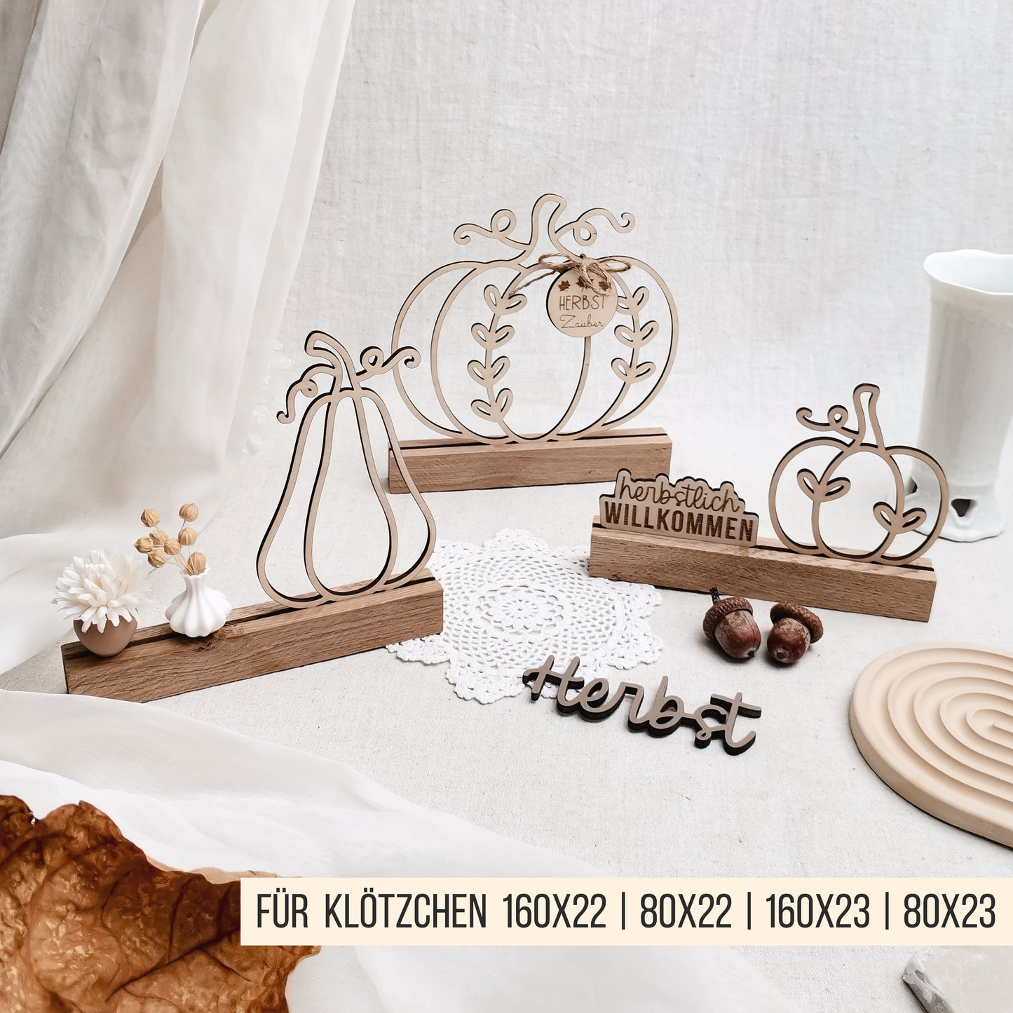 Kürbisse * Klötzchen Motiv * Bundle * SVG Laserdatei