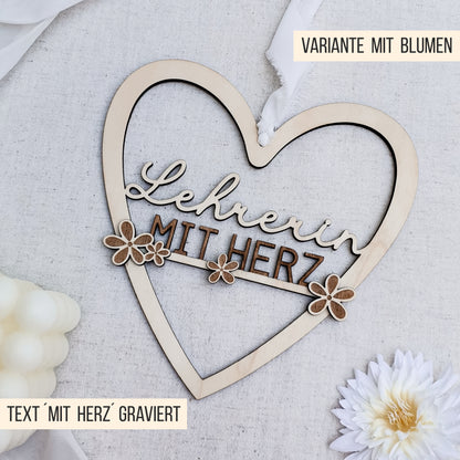 Loop in Herzform * Lehrer | Lehrerin mit Herz * Geschenk für Lehrer * Bundle * SVG Laserdatei