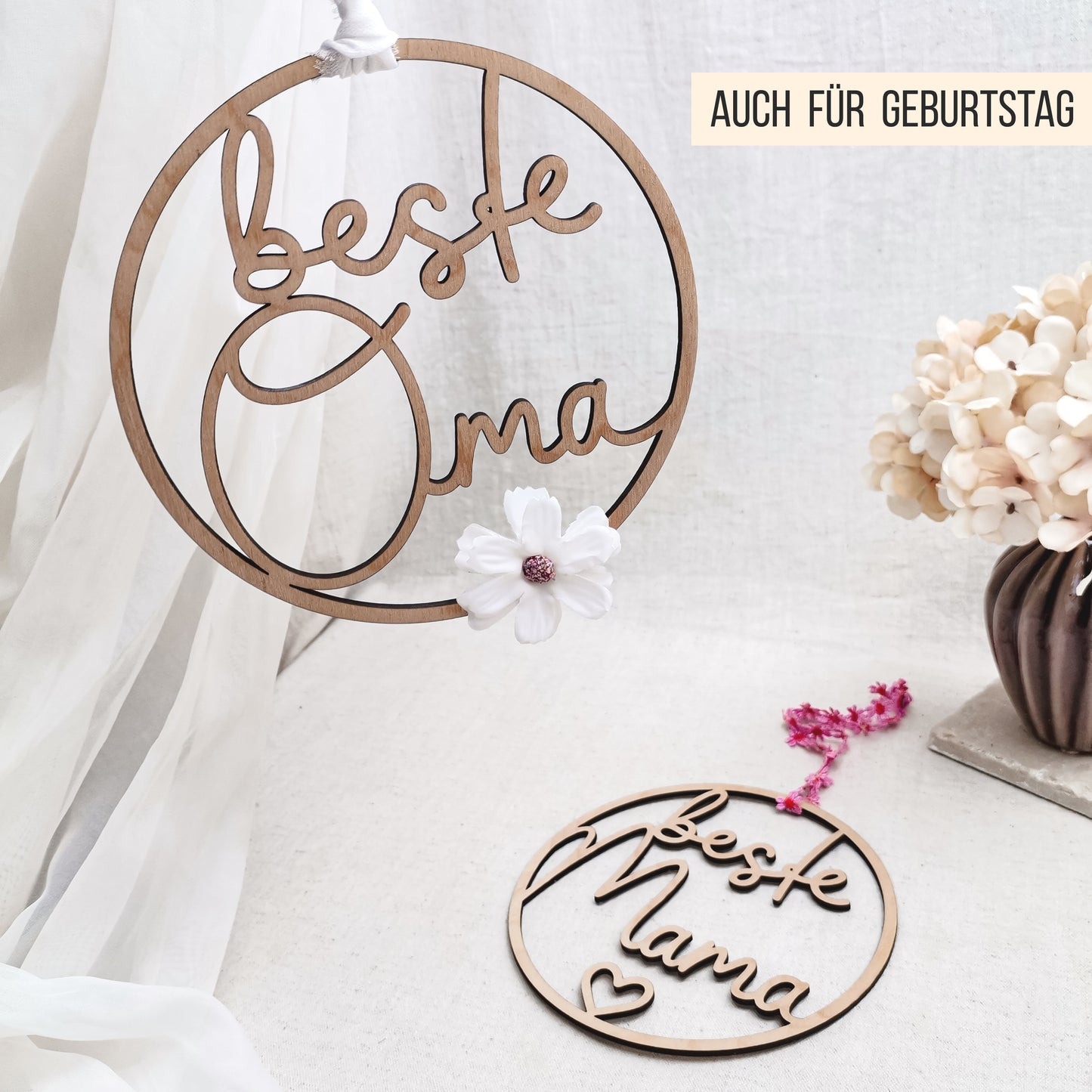 Loop mit Herz * Beste Mama | Beste Oma * 3 Größen * SVG Laserdatei