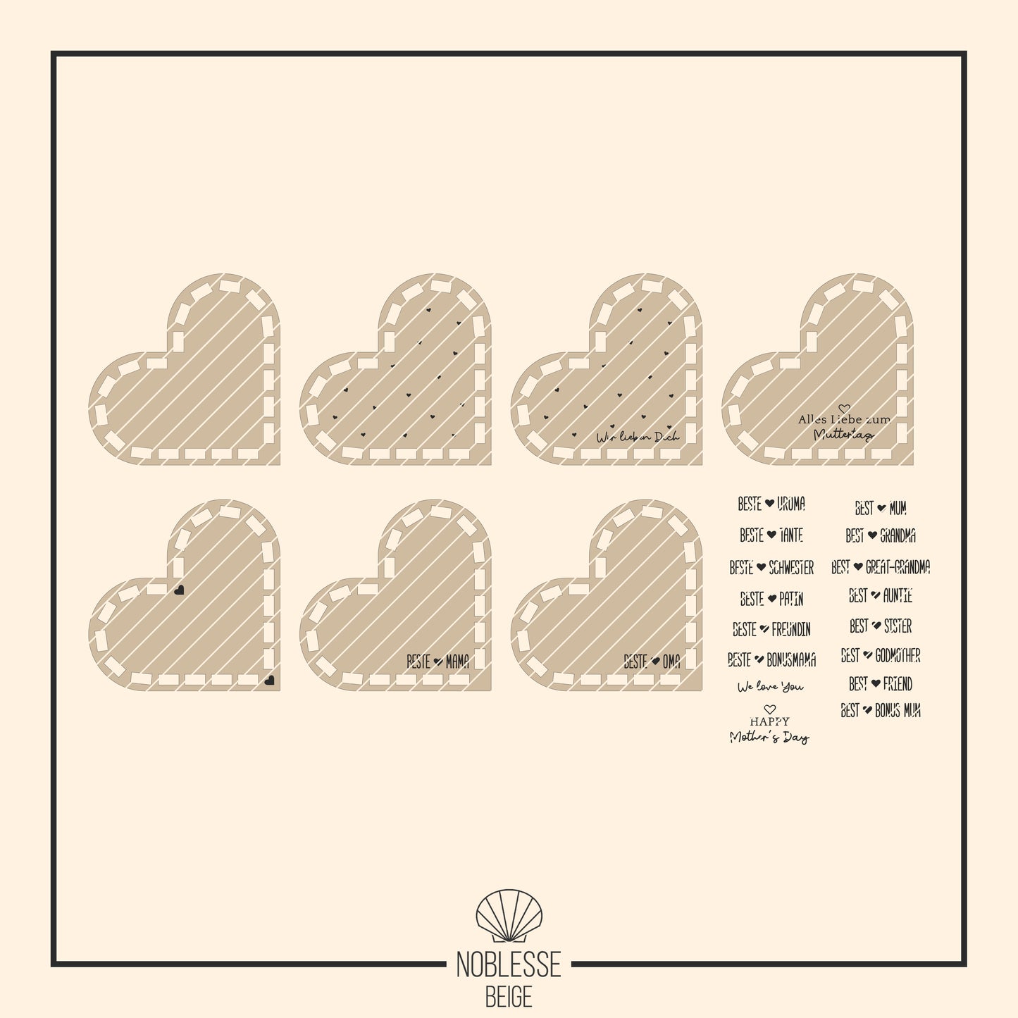 Herz Aufsteller für kurze Schokoriegel * Muttertag * 3mm | 4mm | 6mm * Bundle * SVG Laserdatei