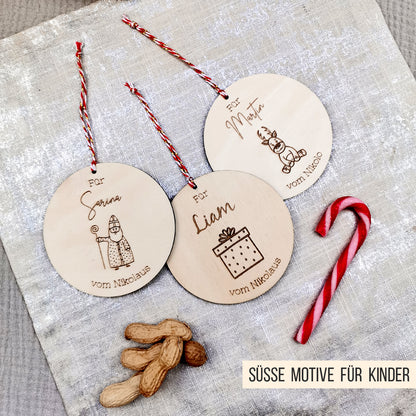 Nikolaus Geschenk Anhänger für Kinder * Bundle * SVG Laserdatei