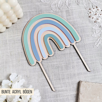 Regenbogen Cake Topper * Bundle * für Holz + Acryl * SVG Laserdatei
