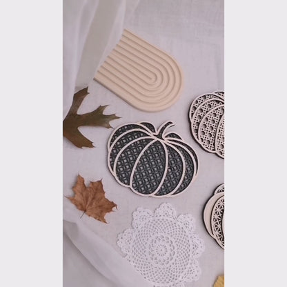 Rattan Kürbis | Boho Kürbisse * Wand Deko | Anhänger | LED Teelicht Aufsteller * 3mm | 4mm | 6mm * Bundle * SVG Laserdatei