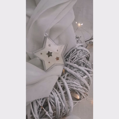 Stern Weihnachtskugel Einleger * Inlay für sternenförmige Kugel aus Acryl * skalierbar * Bundle * SVG Laserdatei